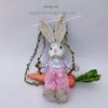 Ручная работа Соломенное плетеное украшение кролик - Милый стиль Мори для Рождества и Пасхи