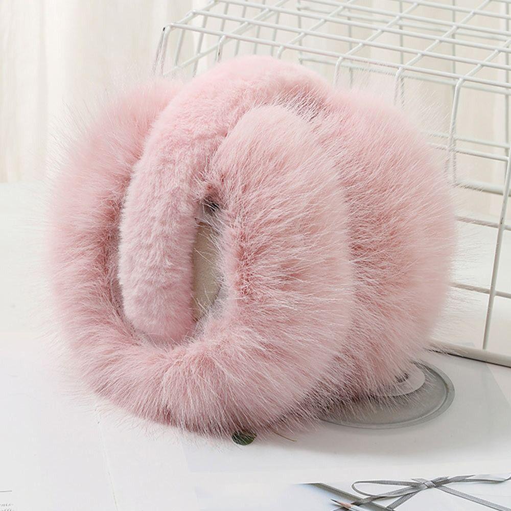 Comfortable Winter Earmuffs Foldable Fluffy Earflaps Outdoor Women Men Ear Warmer  for Cold Weather