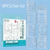 8PCS/Set Geometric Drawing Protractor Multi-function Mathematics Function Ruler  Students Gift