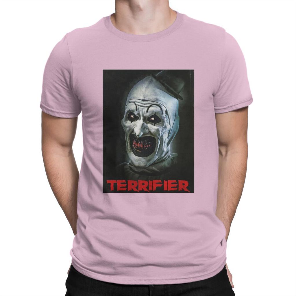 Новинка Футболка Terrifier Medium Horror для мужчин с круглым вырезом из чистого хлопка, страшные футболки с коротким рукавом, уникальная одежда