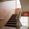 (2 Pack) Exit Signs, Aluminum Exit Sign with Red Background, Exit Signs for Door and Wall Mount - High Visibility Reflective Safety Sign, Easy to