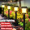Outdoor Solar Powered LED Lawn Lamp Plug-in Lamp LED Sensor Lamp Garden Landscape Lamp Decorative Corrugated Lamp