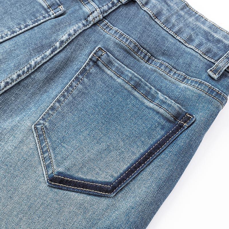 Женские джинсы-стрейч ярких цветов на весну и осень, узкие прямые брюки с высокой талией