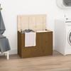 VidaXL Laundry Box Honey Brown 88.5x44x66 Cm Solid Pine Wood 823572