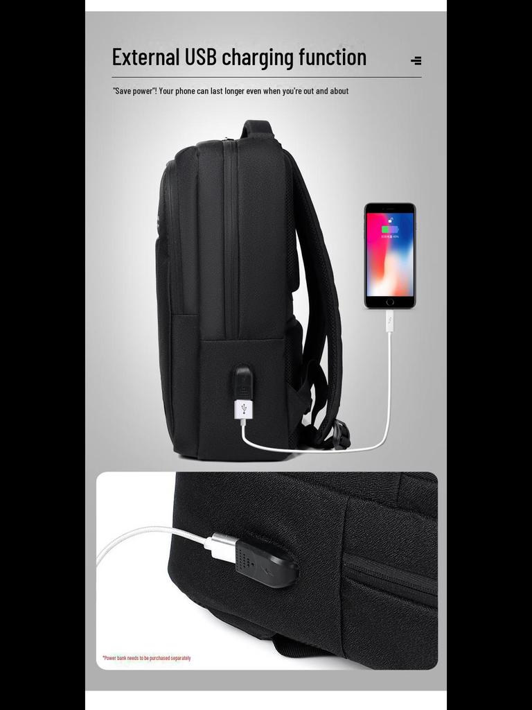 Высококачественный мужской деловой рюкзак для поездок на работу — большая вместимость, модный, многофункциональный для путешествий, школы и офиса.