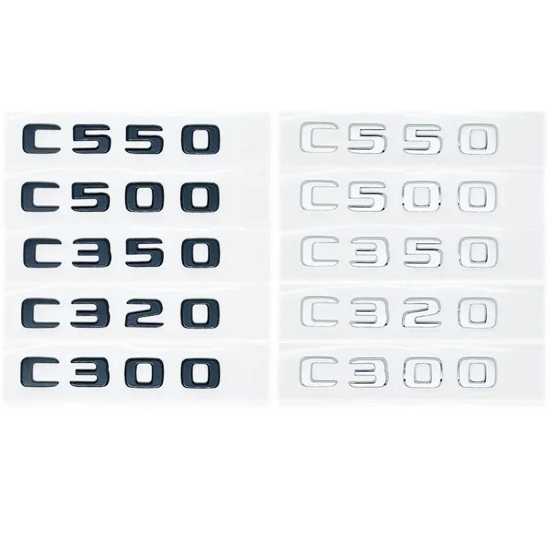 Новые буквы C200 E200 для Mercedes Benz, 3D, глянцевые, черные, C180 C200 C220d C250d C260 C300d 4Matic, ABS-эмблема для Mercedes Benz W2