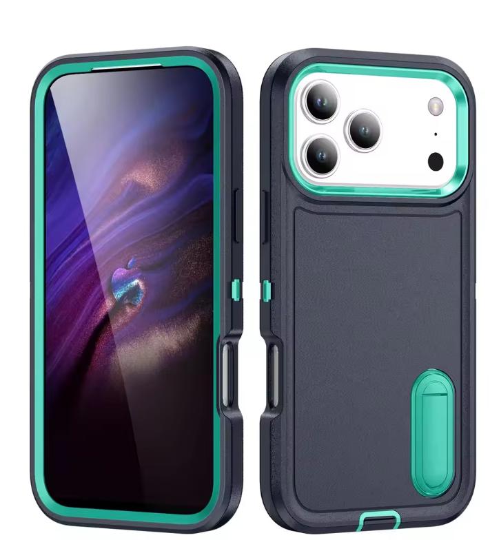 Чехол для iPhone 17 16 15 14 13 12 11 Pro Max Plus 16e 17Air Сверхпрочный Противоударный Устойчивый к царапинам Прочный Защитный Чехол-подставка