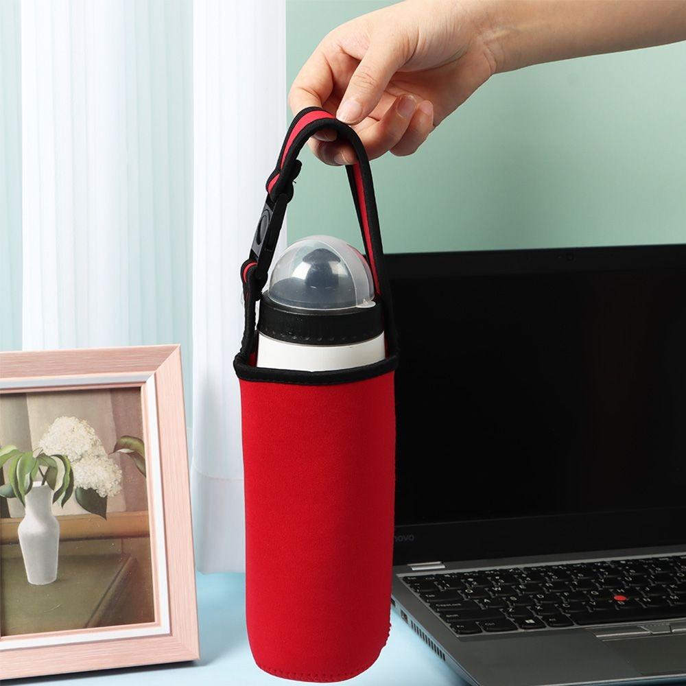 With Carrying Handle Anti-Hot Cup Sleeve Neoprene Tumbler Carrier Water Bottle Holder Sports