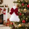 DIY Mini Velvet Tree Tower Pendant Handmade Christmas Bows Hanging Ornament  Party Supplies