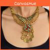 Vintage Inspired Ethnic Coin And Tassel Necklace With Wing Design Daily For