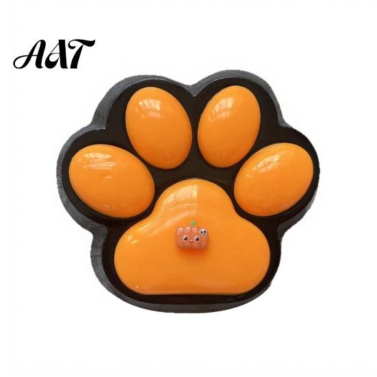 Portable Anxiety Relief Toy Halloween Cat Paw Squeeze Toy, Stress Kitten Claw Sensory Toys Soft Stretchy Pet Fidget for Kids and Adults Shape