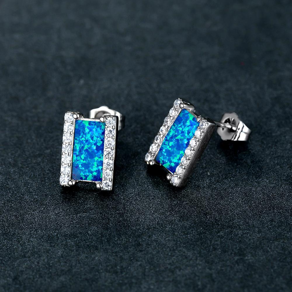 Европейские и американские новые геометрические прямоугольные серьги-гвоздики с бриллиантами, простые и нишевые серьги