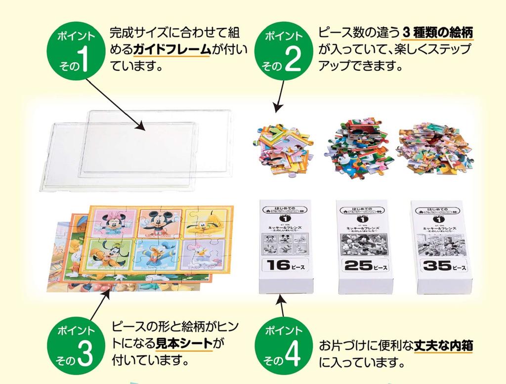 Epoch 16-Piece, 25-Piece, or 35-Piece Jigsaw Puzzle Disney PrincessShining Tale [First Jigsaw Puzzle]