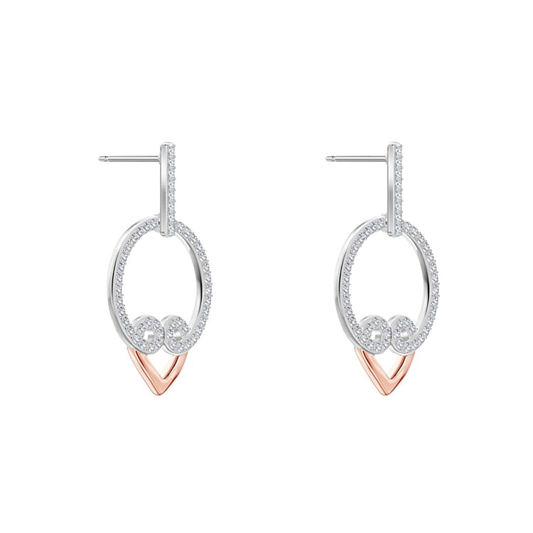 Swarovski My Hero Earrings Women's White Gold Plated Rose Gold 5490426
