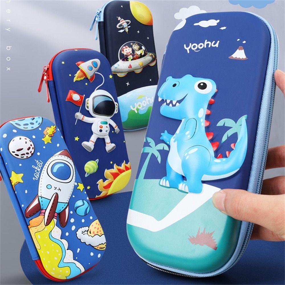 Dinosaur 3D Pencil Box Astronaut Astronaut Pen Case Boys Space Pencil Bag School Supplies