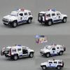 Alloy Car Model Hummer H3 Police Suv With Sound Light For Kids Play