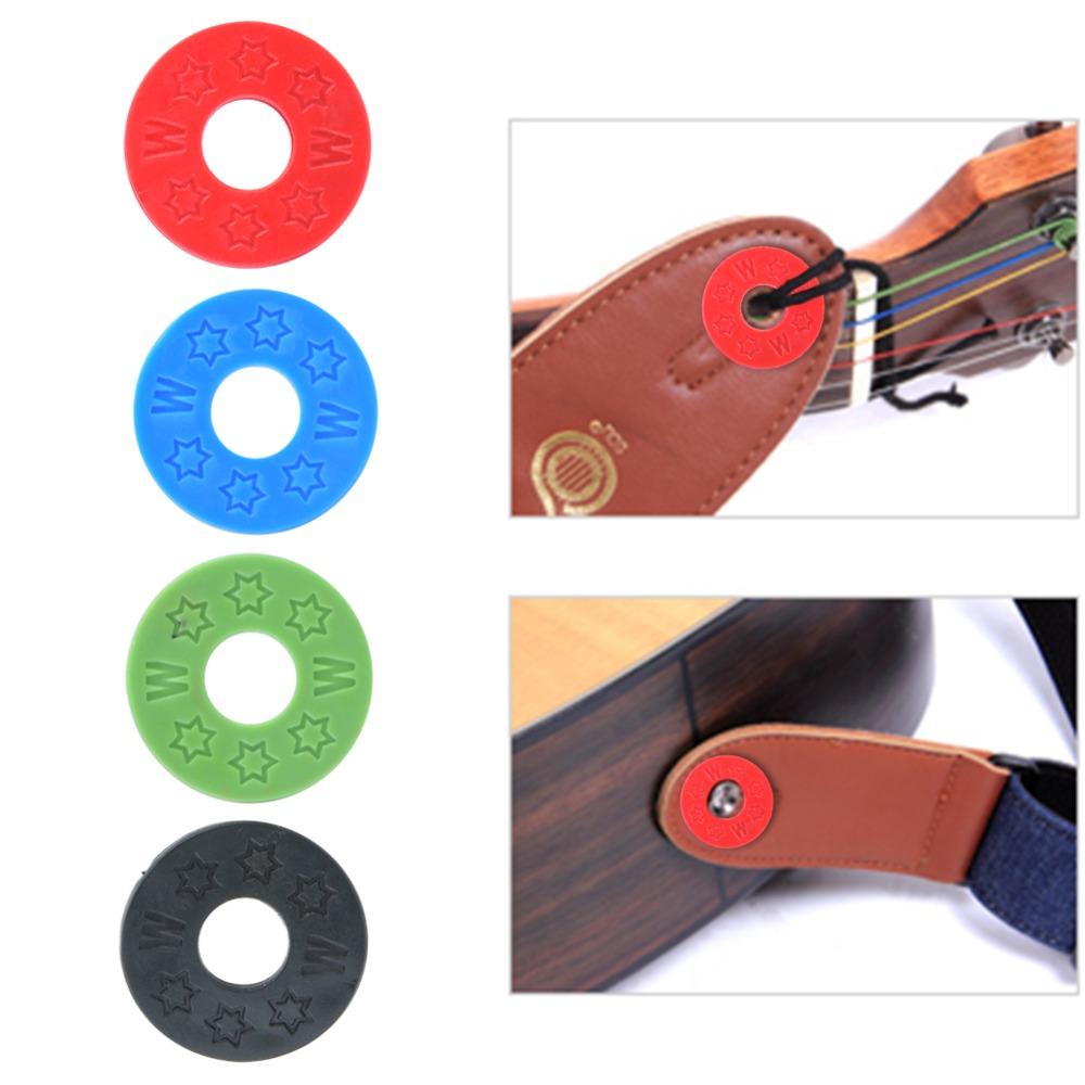40PCS Rubber Material Guitar Strap Locks Black, Red, Green, Blue Bass Guitar Accessory Bass Guitar
