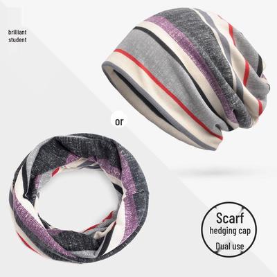 Универсальная полосатая шапка-бини в уличном стиле
