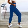 Женские модные спортивные однотонные повседневные спортивные штаны с карманами и шнурком
