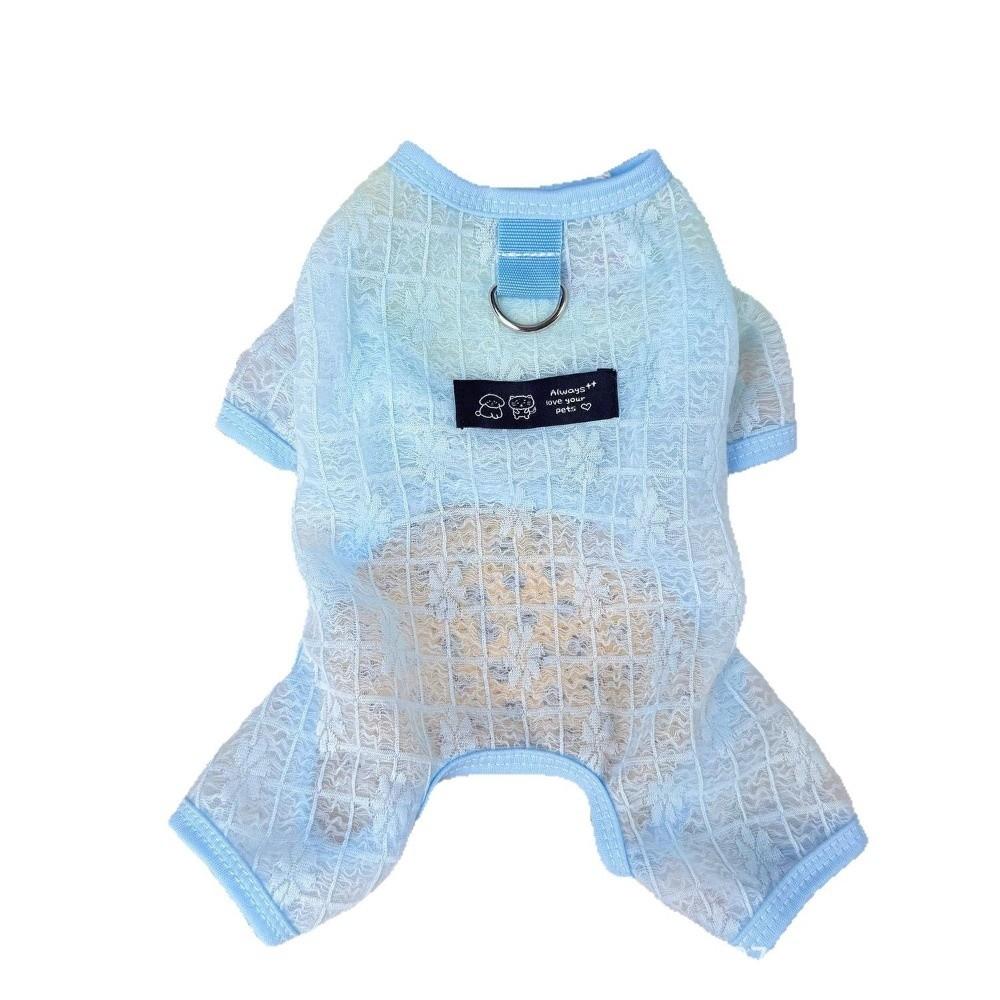 Hollow Mesh Dog Clothes Breathable Dog Outfit Pet Four-legged Wear Indoor Outdoor Use