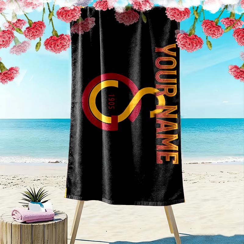 Custom Name,Galatasaray Print Beach Towel, Large Soft Quick Dry Towel for Beach Camping Swimming