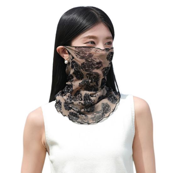 Printed Summer Neck Scarf Breathable Sun Protection Scarf Outdoor Sport Neck Tube Face Mask Multipurpose Scarf for Cycling Daily Use
