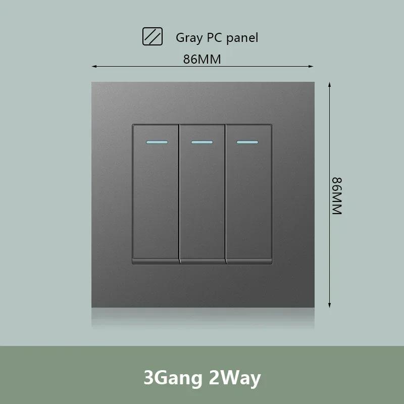 Универсальная двойная розетка с быстрой зарядкой Type-C мощностью 18 Вт, настенный электрический светильник с выключателем на 2 направления, Великобритания, 13 А, двойная розетка USB