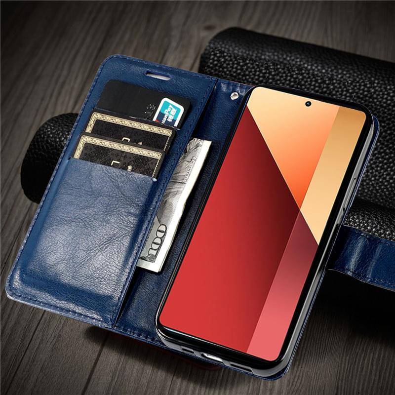 Роскошный кожаный чехол-книжка-бумажник для телефона Xiaomi Redmi Note 13 Note13 Pro Plus Note13Pro Note13ProPlus 4G 5G, чехол-держатель с гнездом для карты памяти