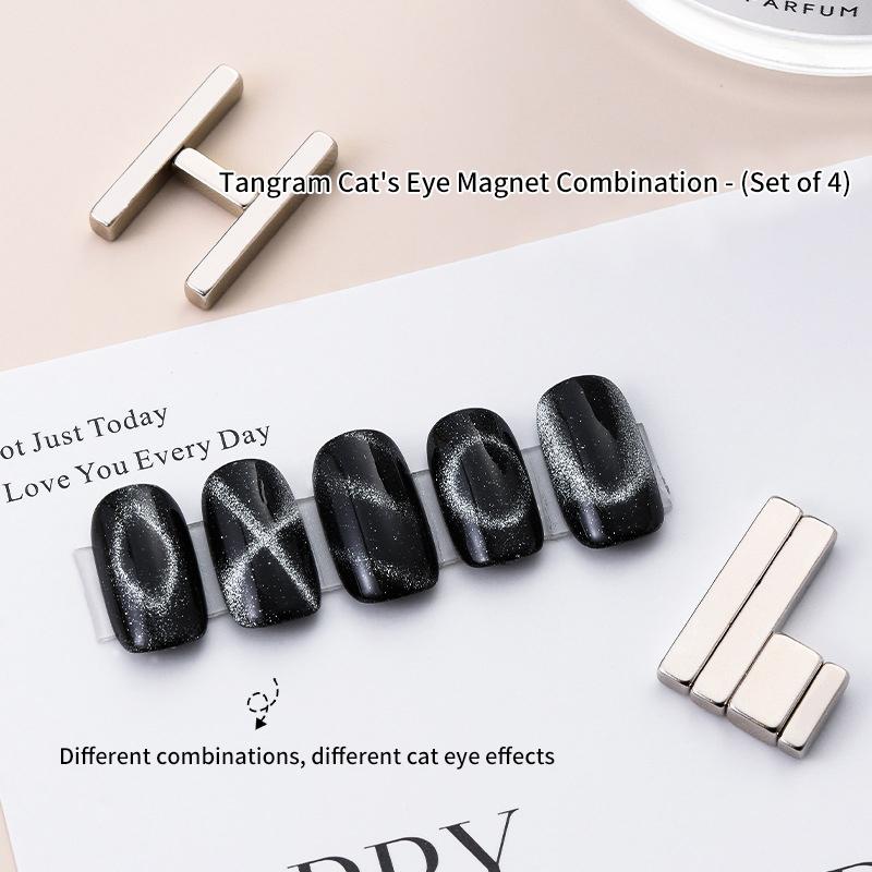4Pcs Manicure Multi-Function Magnet Nail Salon Cat Eye Long Strip Magnet French Cat'S Eye Nail Stick Set For Uv Gel Tools
