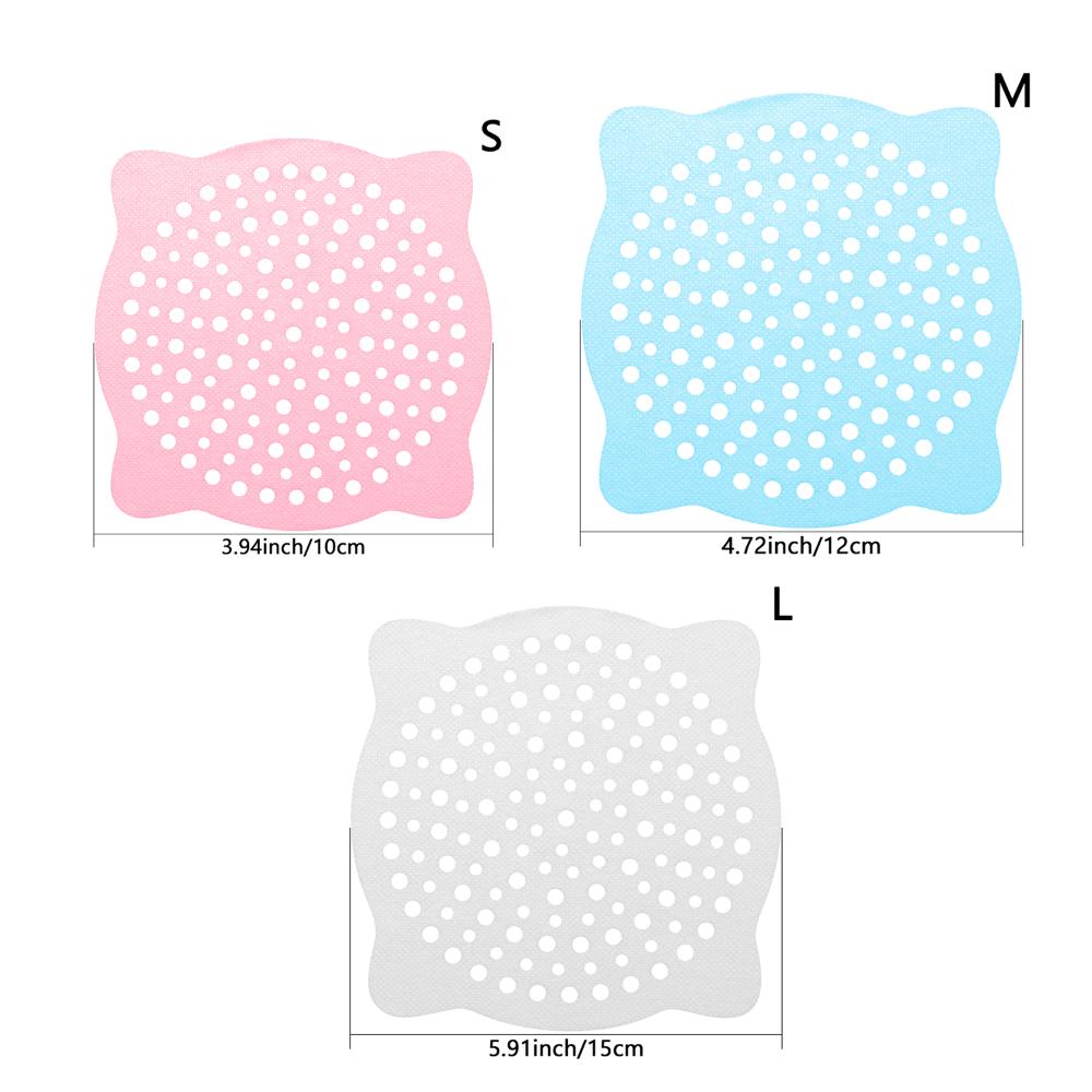 Kitchen Shower Easy To Install Disposable Floor Drain Cover Mesh Stickers Bath Hair Catcher Filter