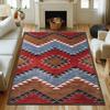 Племенной ковер в юго-западном стиле, Ацтекский деревенский ковер, Машинная стирка, Геометрический ковер, Нескользящий ковер для пола в помещении, для спальни, гостиной
