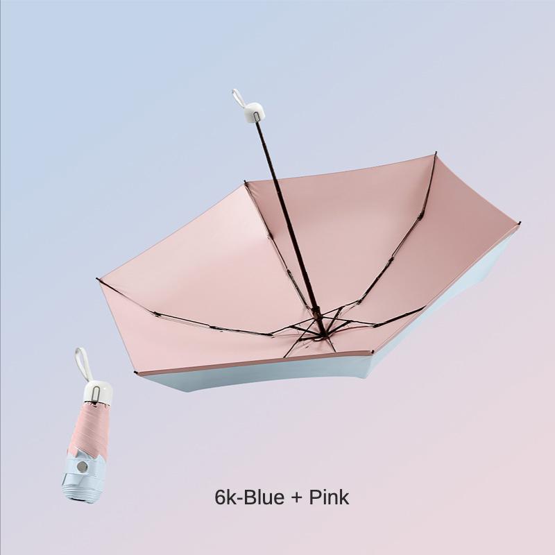Mini Portable Pocket Umbrella for Women 6/8 Bone 5 Folding UV Sunshade Small Sunny and Rainy Umbrellas Paraguas Guarda Chuva