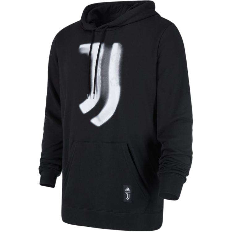 adidas Men's Juventus Pattern Printing Hooded Pullover Black GR2919