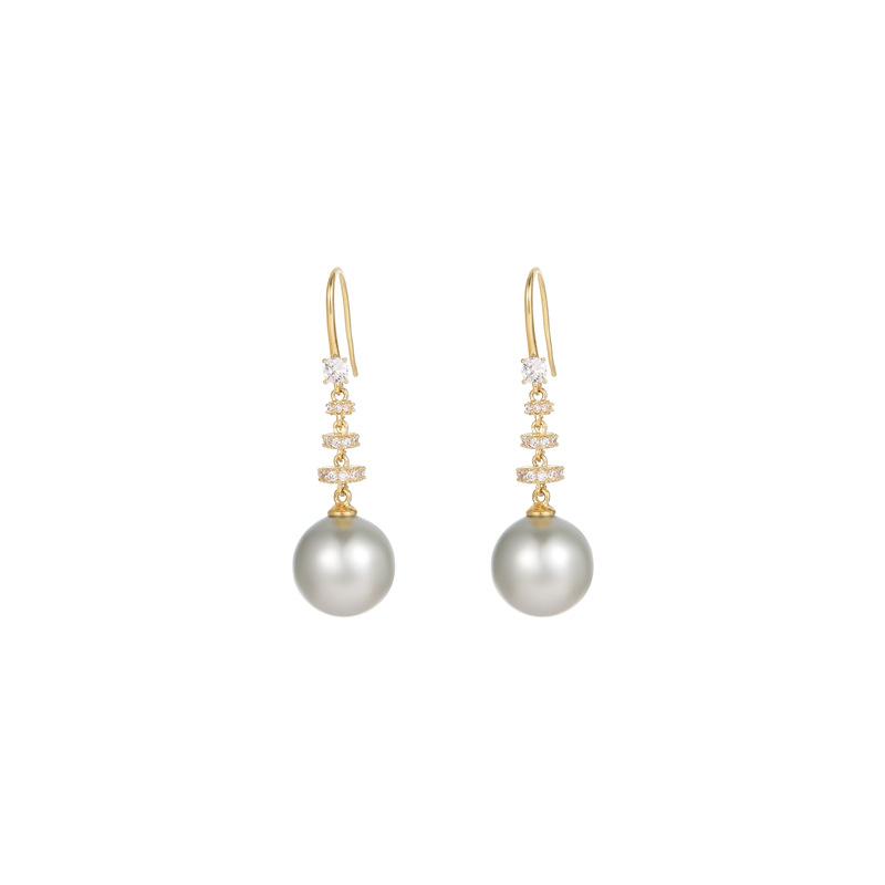 Ретро изысканные нишевые жемчужные серьги женские французские длинные темпераментные серьги 2024 популярные серьги в стиле легкой роскоши