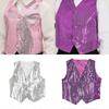 Costume Vest Glitter Unisex Colorful Kids Sleeveless Sequin Vest For Party