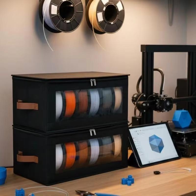 Специальный контейнер для хранения расходных материалов для 3D-печати, Полностью герметичный контейнер для хранения проводов с двойной молнией, Специально для студий 3D-печати