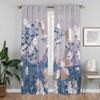 Печать пейзажей противомоскитные шторы для камеры современные шторы для гостиной 2 шт Хэллоуин украшения тюль для спальни