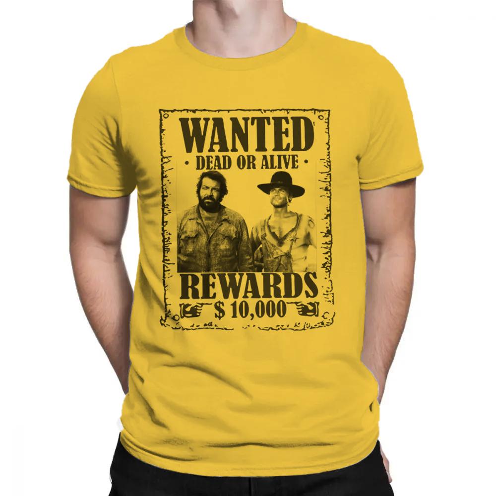 T Shirt Men Bud Spencer Terence Hill Wanted Lo Chimavano Classic Epic Movie Tshirt 100% Cotton Tees Graphic Tops Vintage T-Shirt