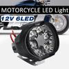 1 Pair Electric Bicycle 6leds Spotlight External Led Motorcycle Spotlight Car Auxiliary Headlight Fog Lamp