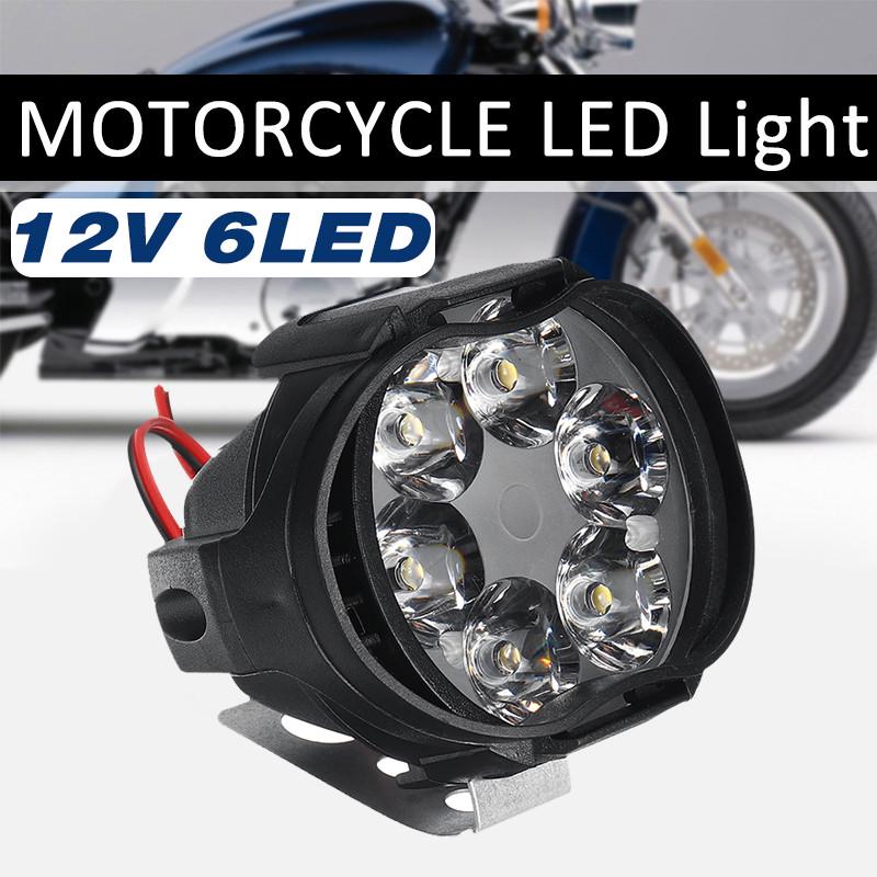 1 Pair Electric Bicycle 6leds Spotlight External Led Motorcycle Spotlight Car Auxiliary Headlight Fog Lamp
