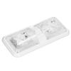 RV Interior Light 2 Dome LED Ceiling Light 600lm with 3 Way Switch DC 12V for Boat Yacht Warm White Light 6500K
