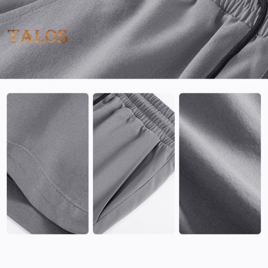 Men Casual Shorts Solid Color Regular Fit Shorts with Reinforced Pockets Running Work Outdoor Sports Shorts