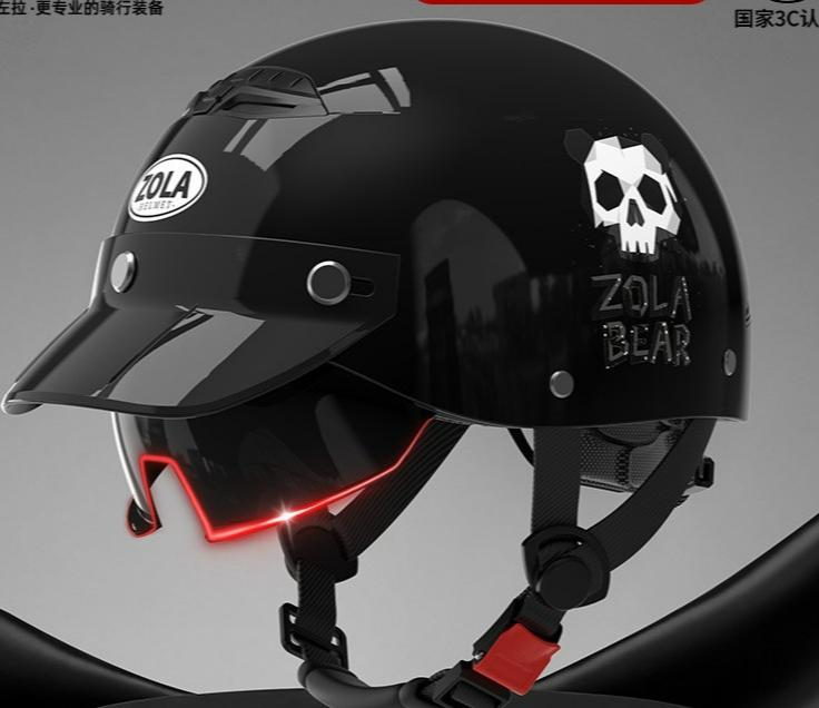 3C Certified Electric Vehicle Helmet Summer Cool Sunscreen Women's Ultra Light Battery Motorcycle Half Helmet