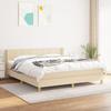 3130294 vidaXL Divan Bed with Mattress Cream 180x200 Cm Fabric