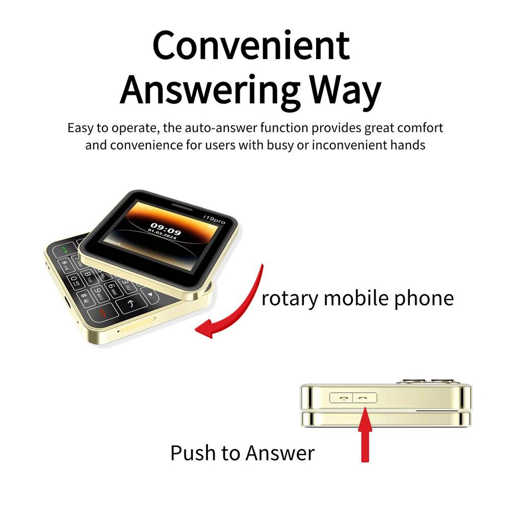 2,4-дюймовый классический цветной мобильный телефон с вращающейся сдвижной крышкой, автоматическая запись звонков, FM-радио, быстрый набор, волшебный голос, GSM, две SIM-карты, разблокированный, запасной телефон