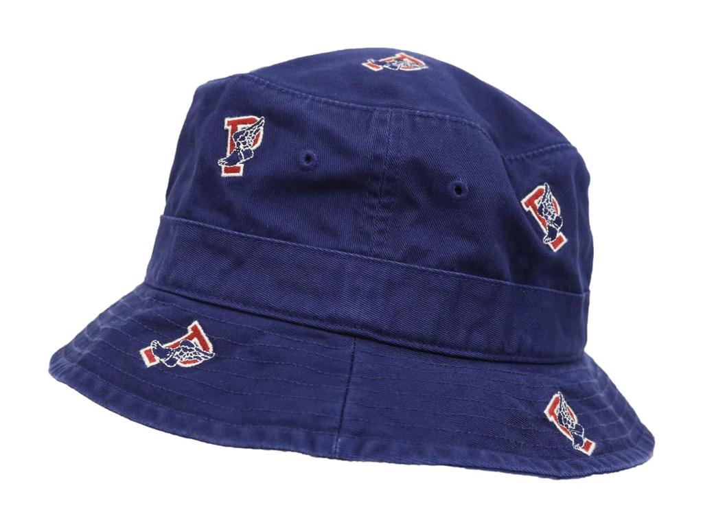 (Polo Ralph Lauren) Men's and Women's Wingfoot Multi-Embroidered Cotton Bucket Hat P Wing 01080280 LXL Size NAVY MULTI [Used]