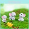 Adorable Resin Elephant Figurine Cute Desk Ornament For Fairy Garden Decoration