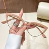 Fashion Metal Cat Eye Reading Glasses Women's Anti Blue Light High-definition Goggles Optical Prescription Eyeglasses 0 TO +4.0