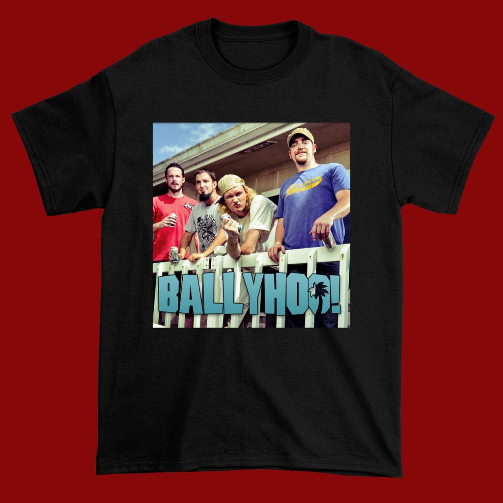 Ballyhoo Band Black Cotton Shirt Full Size S5xl Very Rare Cl83