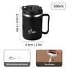 WORTHBUY Double Layer Coffee Cup 304 Stainless Steel Thermal Coffee Mug Leak Proof Drinking Cup With Tea Strainer Drinkware